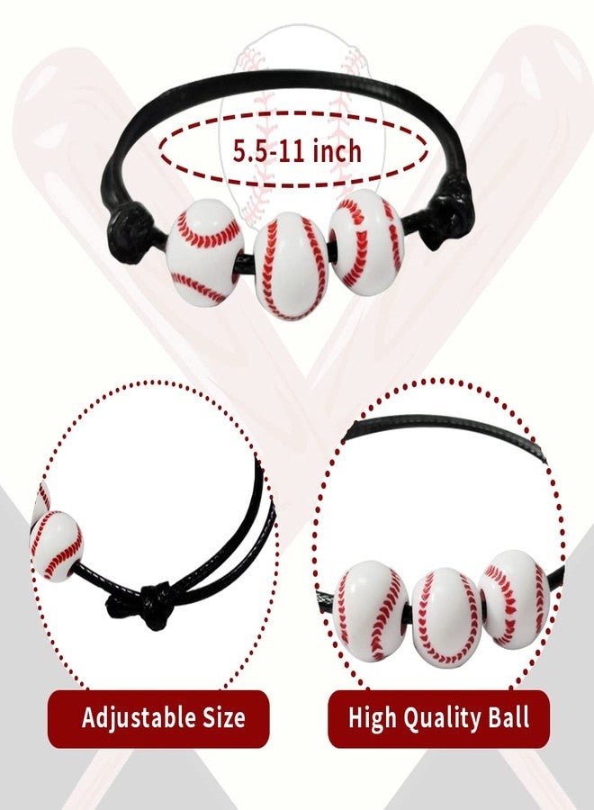 japleed 32PCS Baseball Party Favors, 16PCS Baseball Gift Bags and 16PCS Baseball Charms, Baseball Party Decorations Baseball Birthday Party Supplies Goodie Bags Adjustable Sport Gifts for Teams - Image 3